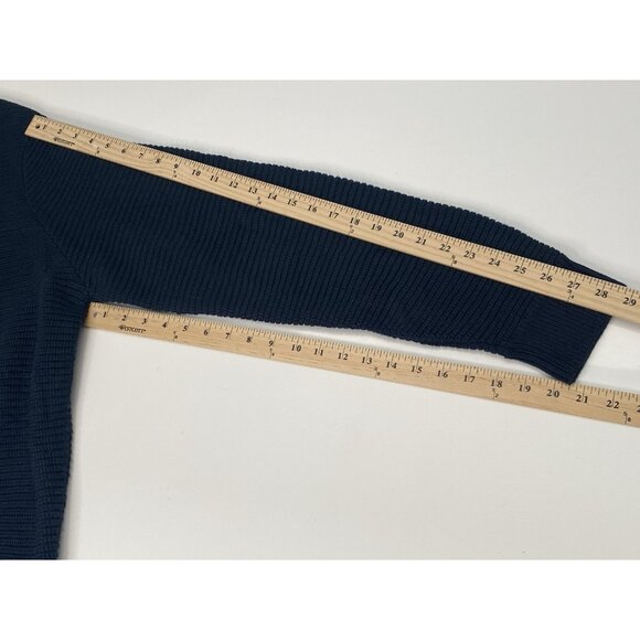 Outerknown Sweater Mens XXL Blue Organic Cotton Alpaca Wool Heavyweight Crew - Picture 15 of 16